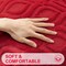 Christmas Decorative Throw Pillow Covers 18x18, Soft Plush Faux Wool Couch Pillow Covers for Home, Set of 2, Red